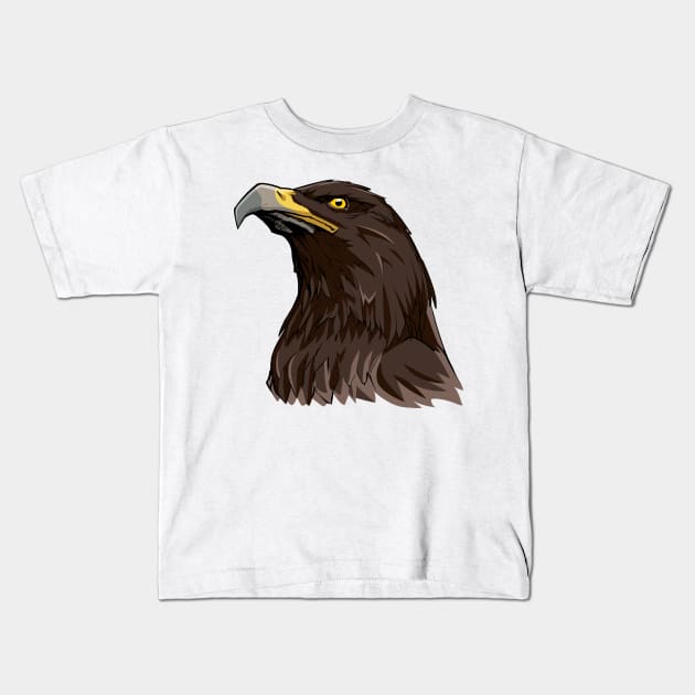 Golden Eagle Kids T-Shirt by Malchev